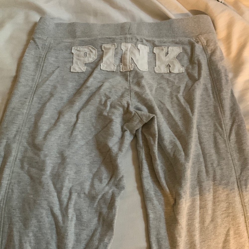 PINK grey sweatpants